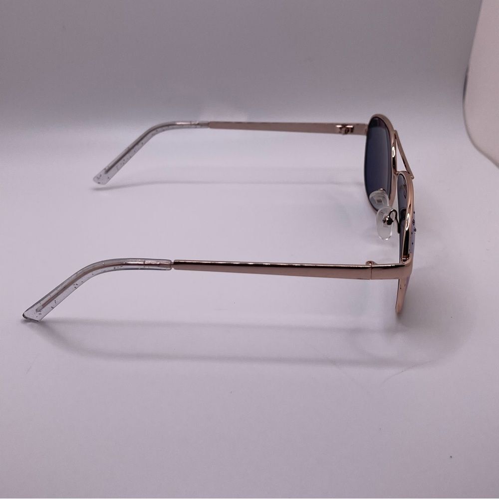 Mirrored Gold Aviators with Rhinestone - Picture 4 of 7